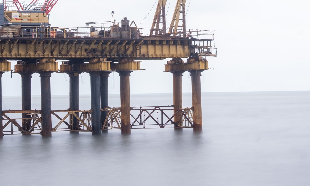 A crane on an offshore rig. An unplanned stop offshore costs more per hour than almost anywhere on land.