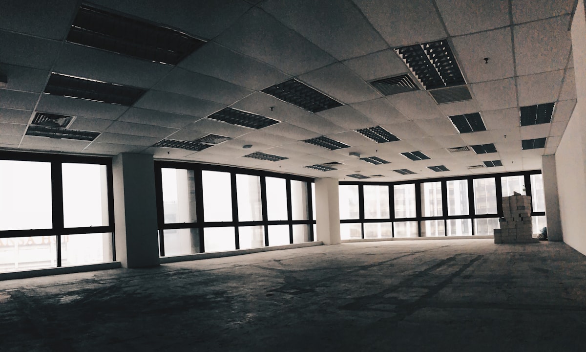 An empty office. Fading executive sponsorship is one of the main causes of failure.