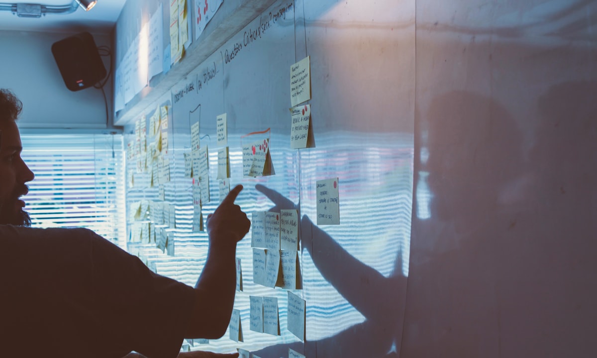Notes on a wall. Visibility changes the conversation faster than a ban does.